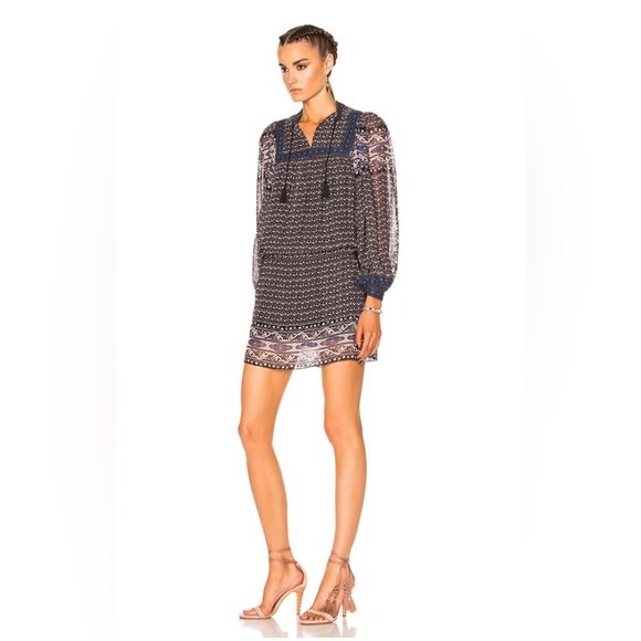 Ulla Johnson Reema Moonlight Boho Mini Dress Sz 8 Whimsical Ethereal 100% Silk - Picture 6 of 11